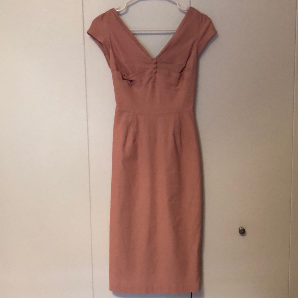Stop Staring! vintage style pink wiggle dress!